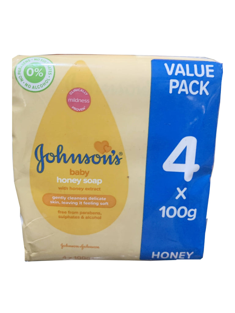 JOHNSON'S BABY HONEY SOAP ( VALUE PACK) X4 100g