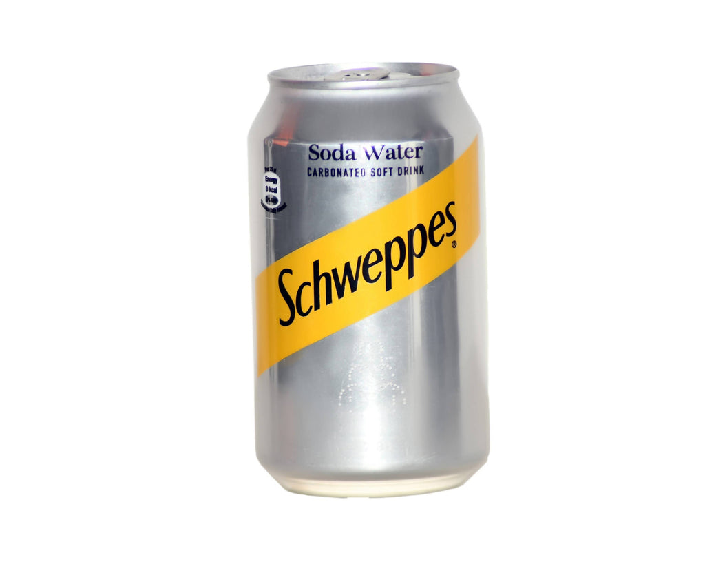 Schweppes Soda Water 33CL Cans x24