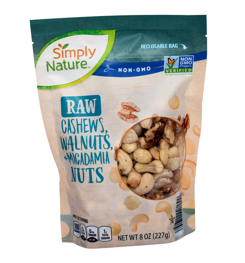Simply Nature RAW CASHEWS, WALNUTS & MACADAMIA NUTS 227g